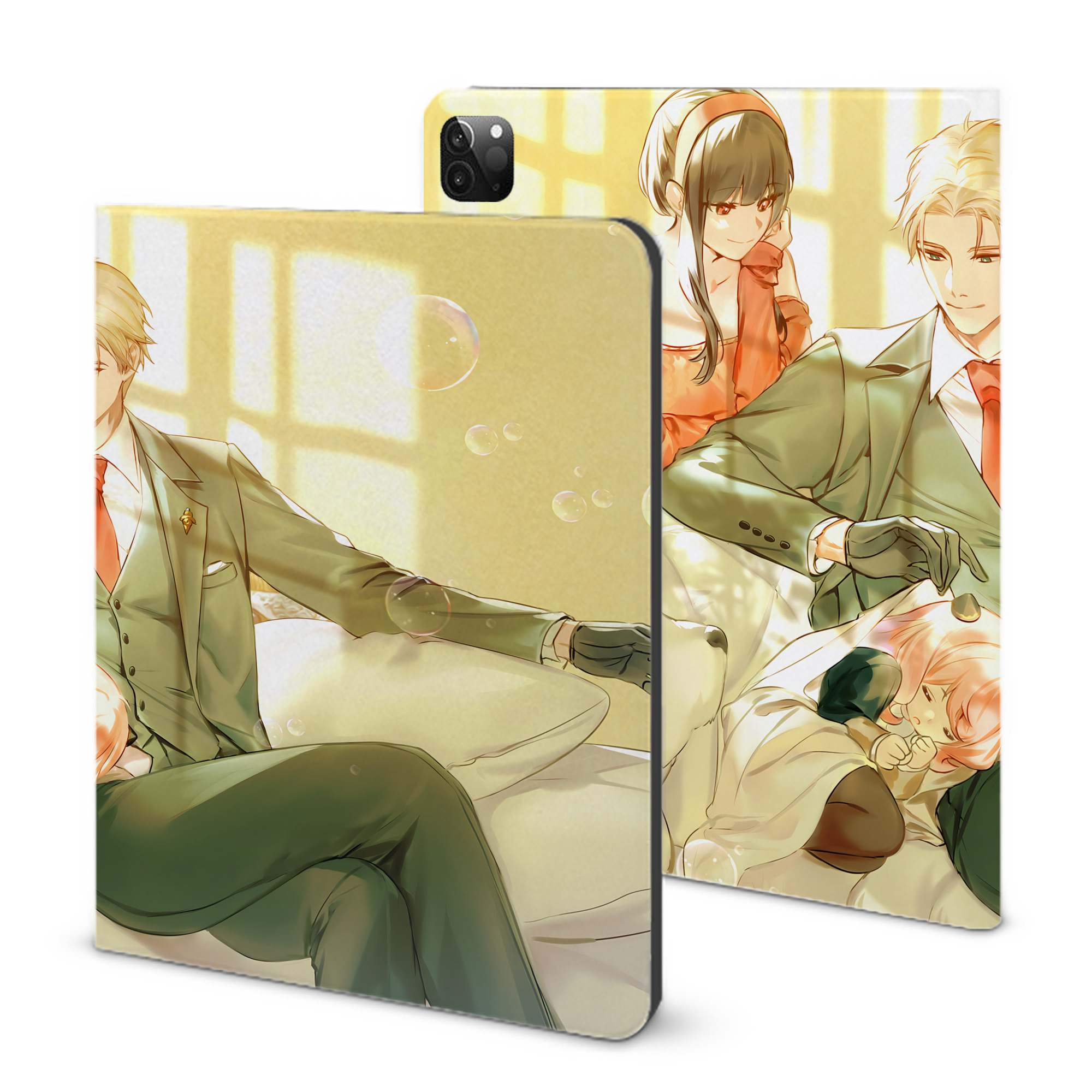 （画像用） SPY×FAMILY间谍家家酒 IPadケース ペンホルダー付き ブックスタイルデザイン